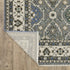 5' X 8' Blue And Gray Oriental Area Rug With Fringe